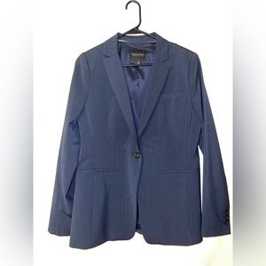 Banana Republic Navy Long and Lean Blazer Wool Blend 8